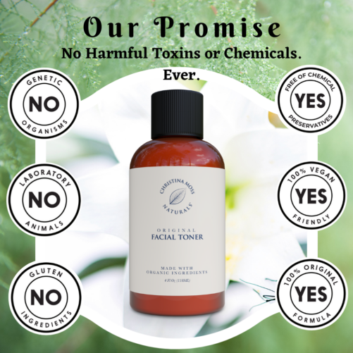 Our Promise of Purity And Goodness of Ingredients & Original Unscented Facial Toner Formula