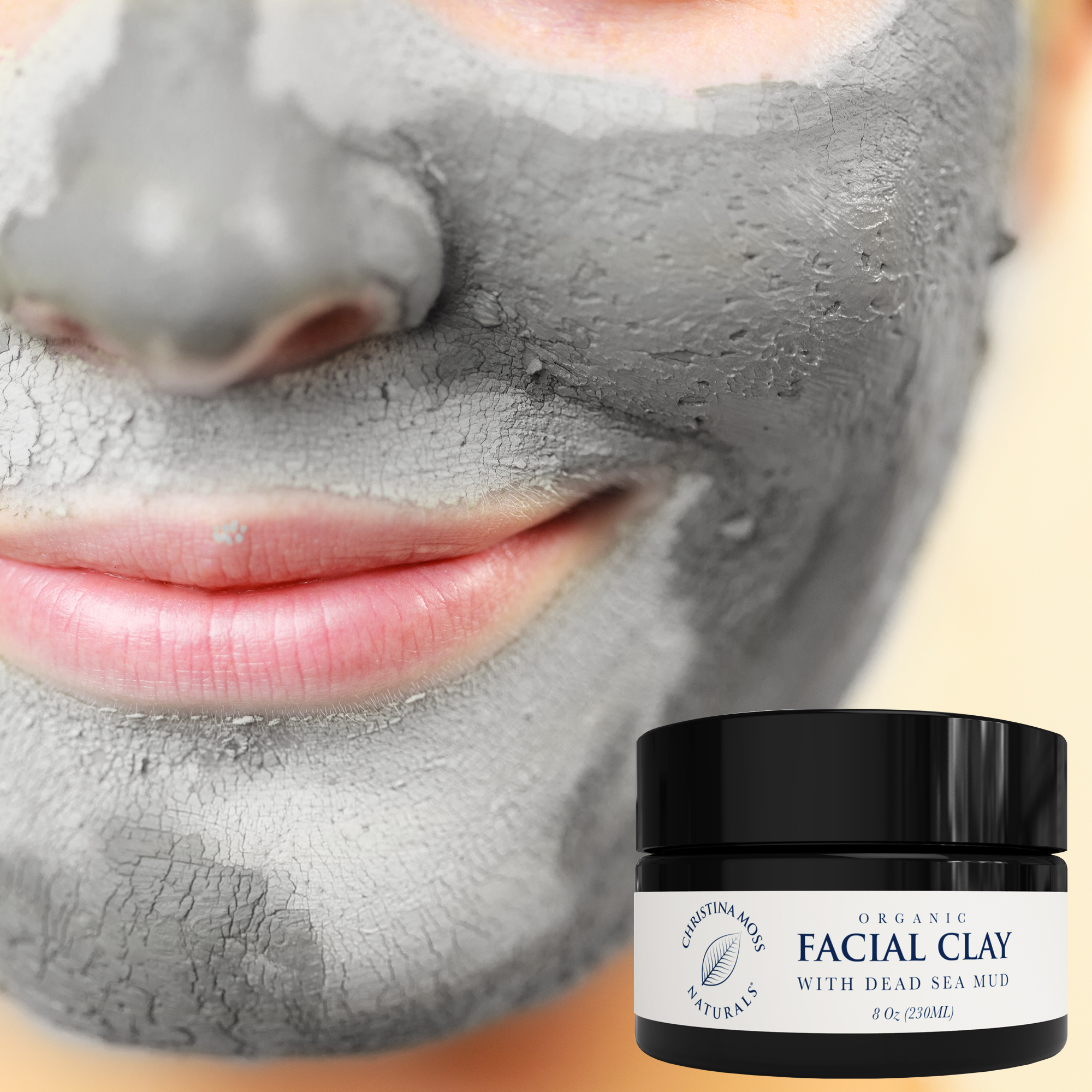 Dead Sea Facial Clay Mud Mask | Organic Aloe Vera and Pure, Clean Ingredients - Christina Naturals