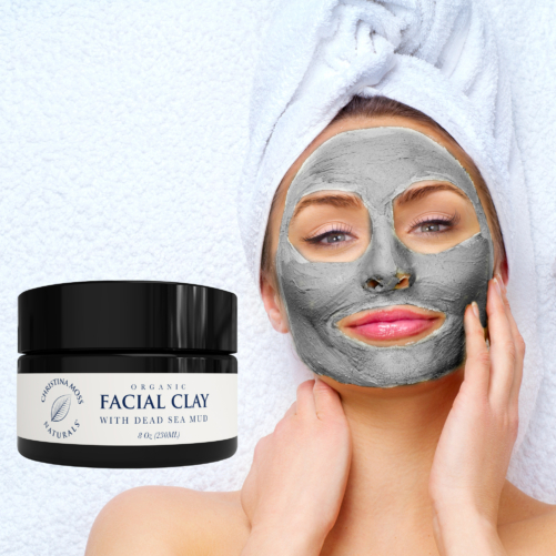 Facial Clay Mud Mask - Made With Organic Aloe Vera And Pure, Clean Ingredients