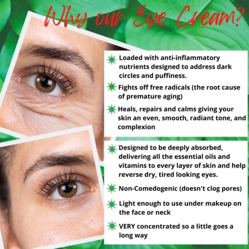Eye Cream - Made With Organic Aloe Vera And Pure, Clean Ingredients