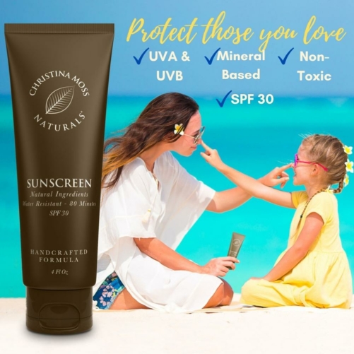 Sunscreen - Sunblock SPF 30 - Mineral Based - UVA, UVB, Broad Spectrum, Water Resistant, Eco-Friendly, Non Toxic, Non-Allergenic - Unscented - 4oz